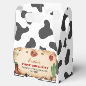 Westerne eerste Rodeo Cowboy verjaardagsgunst box Bedankdoosjes (Geopend)