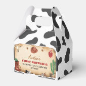 Westerne eerste Rodeo Cowboy verjaardagsgunst box Bedankdoosjes (Voorkant Zijde)