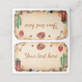 Westerne eerste Rodeo Cowboy verjaardagsplek kaart Plaatskaartje (Buitenkant ongevouwen)