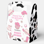 Westerne eerste Rodeo Cowgirl roze verjaardagsfees Bedankdoosjes (Geopend)