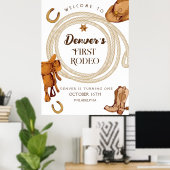 Westerne eerste Rodeo genderneutraal welkomstbord Poster (Thuiskantoor)