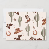 Westerne eerste Rodeo jongen verjaardagsfoto bedan Kaart (Achterkant)