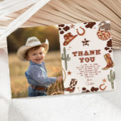 Westerne eerste Rodeo jongen verjaardagsfoto bedan Kaart