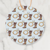 Westerne eerste Rodeo paardenstal 1e verjaardagsfe Bedankjes Labels (Achterkant)