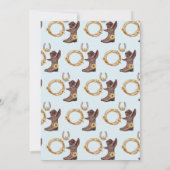 Westerne eerste Rodeo paardenstal 1e verjaardagsfe Kaart (Achterkant)