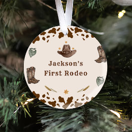 Westerne eerste Rodeo Party Keramisch Ornament
