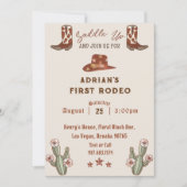 Westerne eerste Rodeo Verjaardag Kaart (Voorkant)