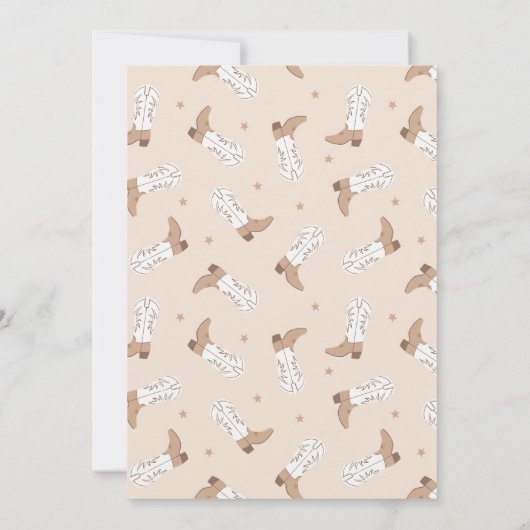 Westerne eerste Rodeo Verjaardag Kaart (Achterkant)