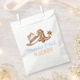 Westerne eerste Rodeo verjaardagsfeestje papier Bo Bedankzakje