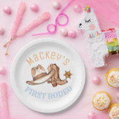 Westerne eerste Rodeo verjaardagsfeestje papier Bo Papieren Bordje (Feest)