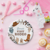 Westerne eerste rodeo wild west boy eerste verjaar papieren bordje (Feest)