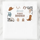Westerne eerste rodeo wild west boy eerste verjaar rechthoekige sticker (Tas)