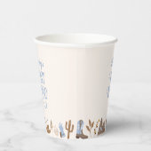 Westerne eerste Rodeo Wild West Cowboy Blue Verjaa Papieren Bekers (Rechts)