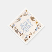 Westerne eerste Rodeo Wild West Cowboy Blue Verjaa Servet (Hoek)