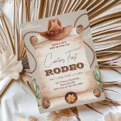 Westerne eerste Rodeo Wild West Cowboy Brown Kaart