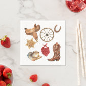 Westerne eerste Rodeo Wild West Cowboy servet (Insitu)