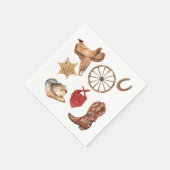 Westerne eerste Rodeo Wild West Cowboy servet (Hoek)