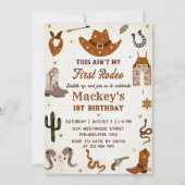 Westerne eerste Rodeo Wild West Cowboy Verjaardag Kaart (Voorkant)