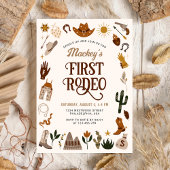 Westerne eerste Rodeo Wild West Cowboy Verjaardag Kaart
