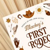 Westerne eerste Rodeo Wild West Cowboy Verjaardag Kaart