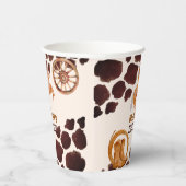 Westerne eerste rodeo zadels op paardenverjaardag papieren bekers (Rechts)