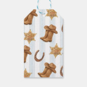 Westerne eerste verjaardag | cowboy | Eerste ronde Cadeaulabel (Achterkant)