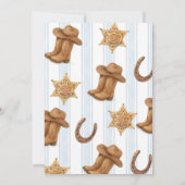 Westerne eerste verjaardag | cowboy | Eerste ronde Kaart (Achterkant)