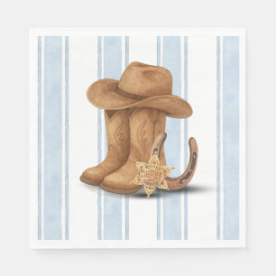 Westerne eerste verjaardag   cowboy   Eerste ronde Servet