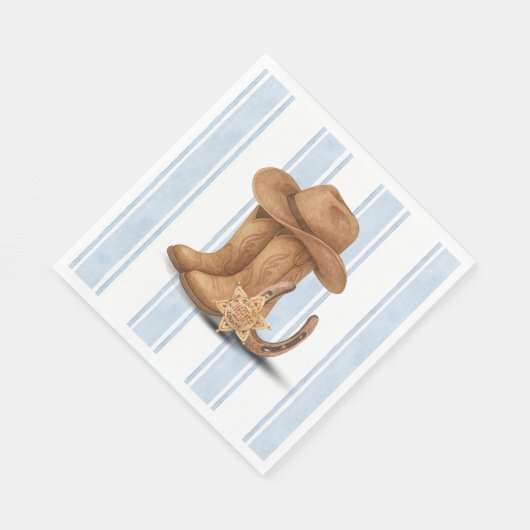 Westerne eerste verjaardag | cowboy | Eerste ronde Servet (Hoek)