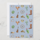 Westerne eerste verjaardag Rodeo Baby Boy Uitnodig Kaart (Achterkant)