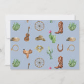 Westerne eerste verjaardag Rodeo Baby Boy Uitnodig Kaart (Achterkant)