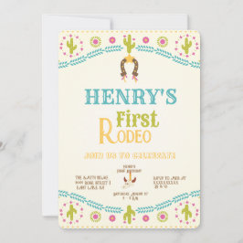 Westerne Eerste Verjaardag Rodeo Baby Kaart