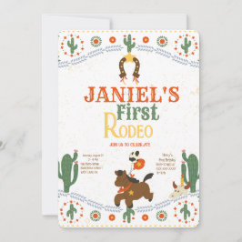 Westerne Eerste Verjaardag Rodeo Baby Kaart