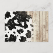 Westerne en landbloemen boots Rustic Wedding Informatiekaartje (Achterkant)