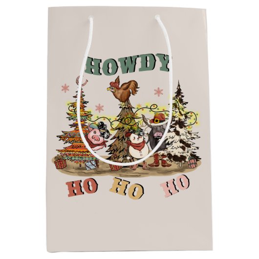 Westerne feestdieren Kerstmis Medium Cadeauzakje (Voorkant)