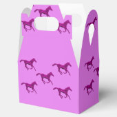 Westerne feestgunst of geschenkdoos Paarse paarden Bedankdoosjes (Geopend)