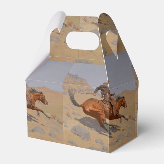 Westerne Feestgunst of Geschenkdoos Wild West Bedankdoosjes (Achterkant)