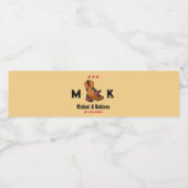 Westerne Floral Cowboy Boot Boho Country Weddensch Waterfles Etiket (Enkel label)