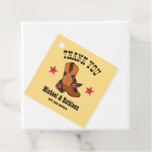 Westerne Floral Cowboy Boot Rustic Country Weddens Bedankjes Labels (In situ)