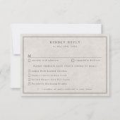 Westerne floral Cowboy pet maaltijden keuzes RSVP (Achterkant)