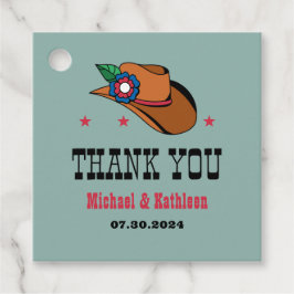 Westerne Floral Cowboy Pet Rustic Country Wedding Bedankjes Labels
