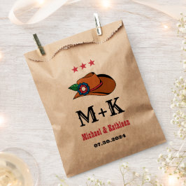 Westerne Floral Cowboy Pet Rustic Country Wedding Bedankzakje