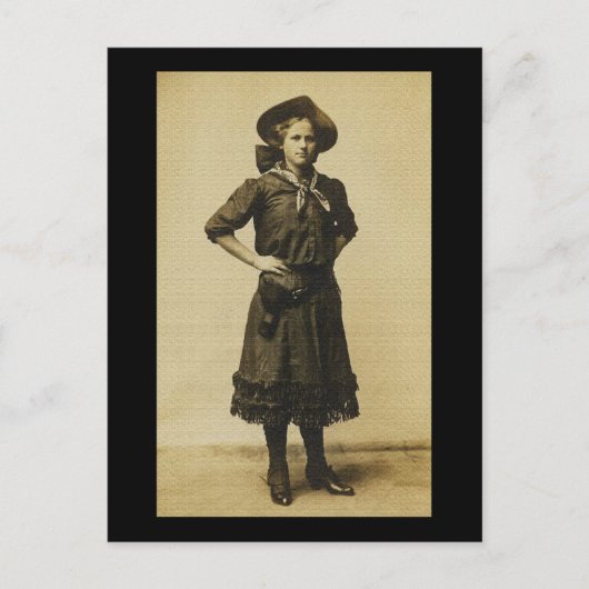  Westerne foto van Cowgirl Briefkaart (Voorkant)