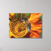 Westerne foto van honingbijen canvas afdruk (Voorkant)