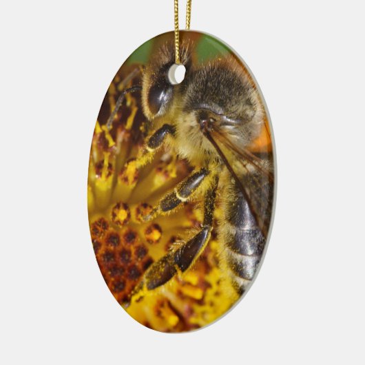 Westerne foto van honingbijen keramisch ornament (Links)