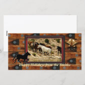 Westerne fotokaart feestdagenkaart (Voorkant / Achterkant)