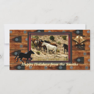 Westerne fotokaart feestdagenkaart