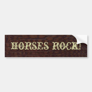 Westerne Fun ~ Horses Rock! Bumpersticker