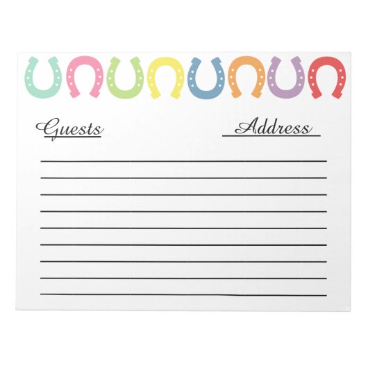 Westerne gast-/geheugenboeknotitieblok notitieblok (Voorkant)