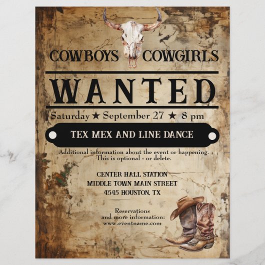 Westerne gebeurtenisflyer flyer (Voorkant)